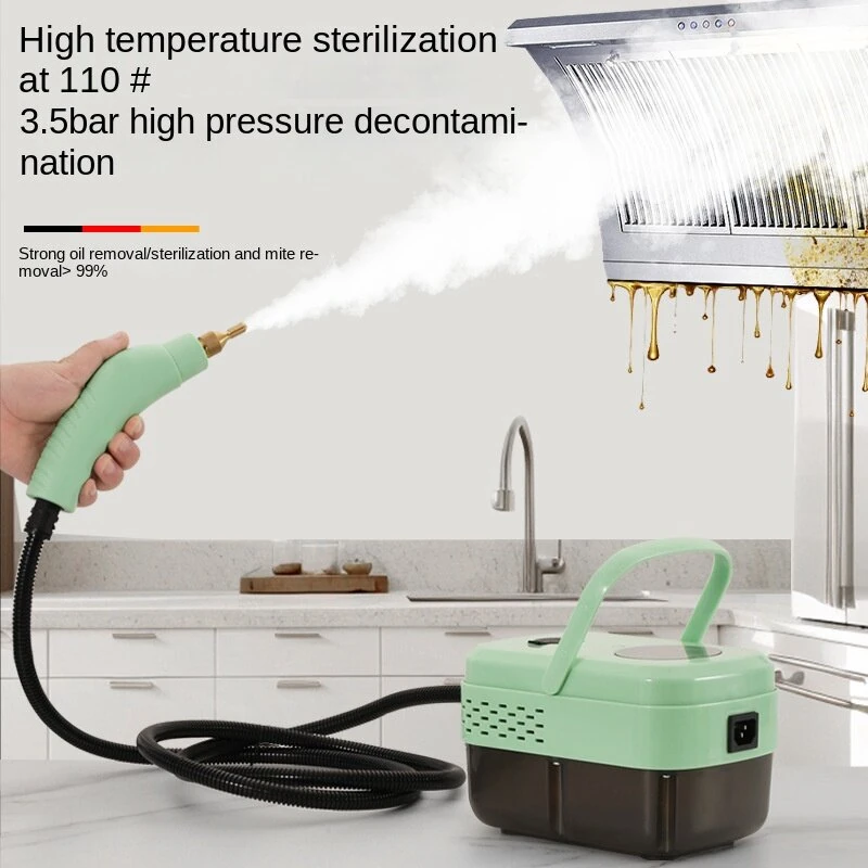 (image for) 1500W 220V High Temperature Steam Cleaner 1300ml Tank Water 15s Quick Heating Steam Cleaner for Kitchen Air Conditioner Cleaning-EU Plug