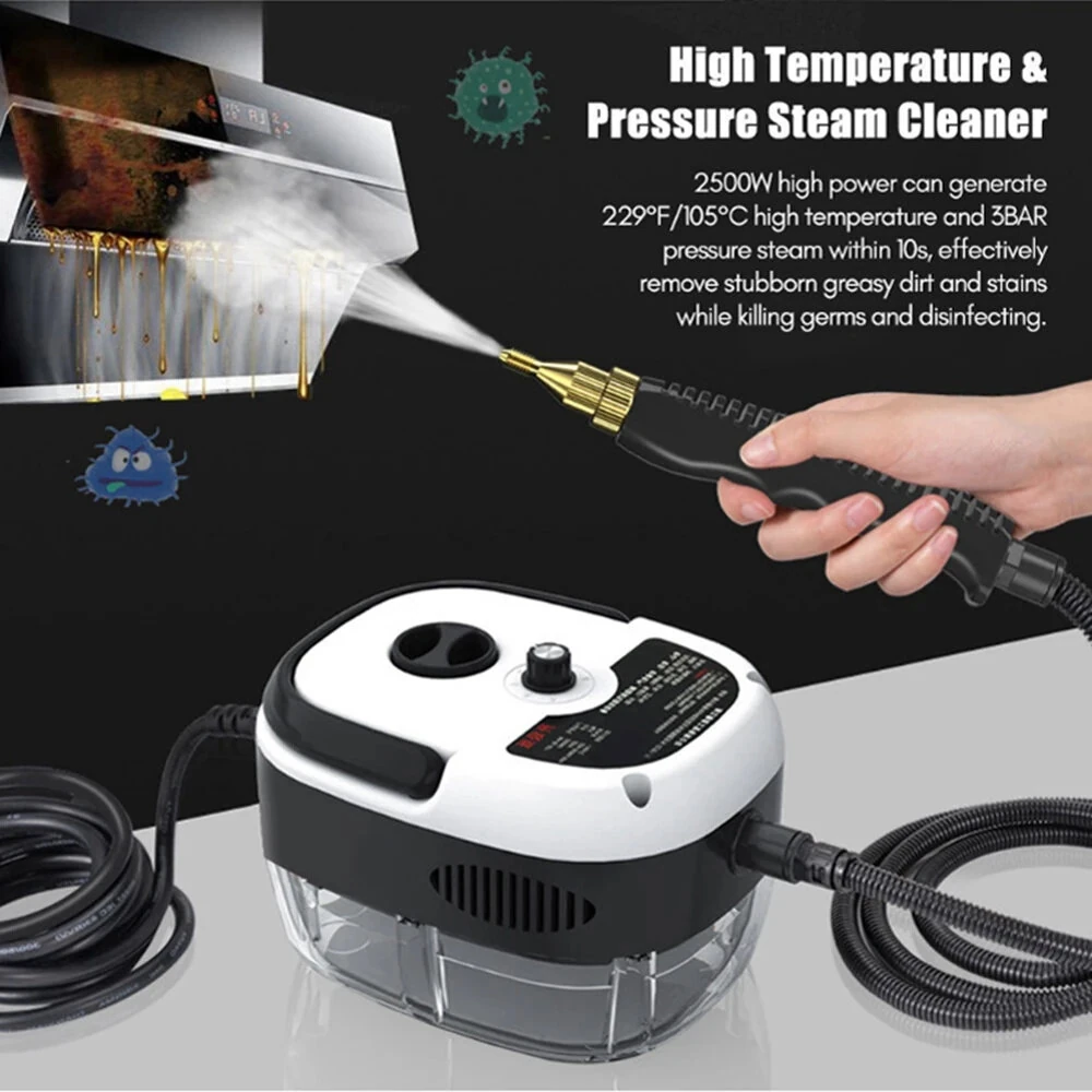 (image for) 2500W High Temperature Steam Cleaner 220V EU Plug High Pressure Sterilization for for Home Use Car Air Conditioning Kitchen Hood Home Use